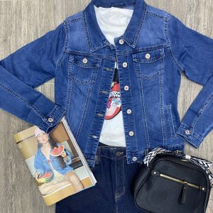 CAZADORA VAQUERA MUJER FOLY ROSE- CORTA