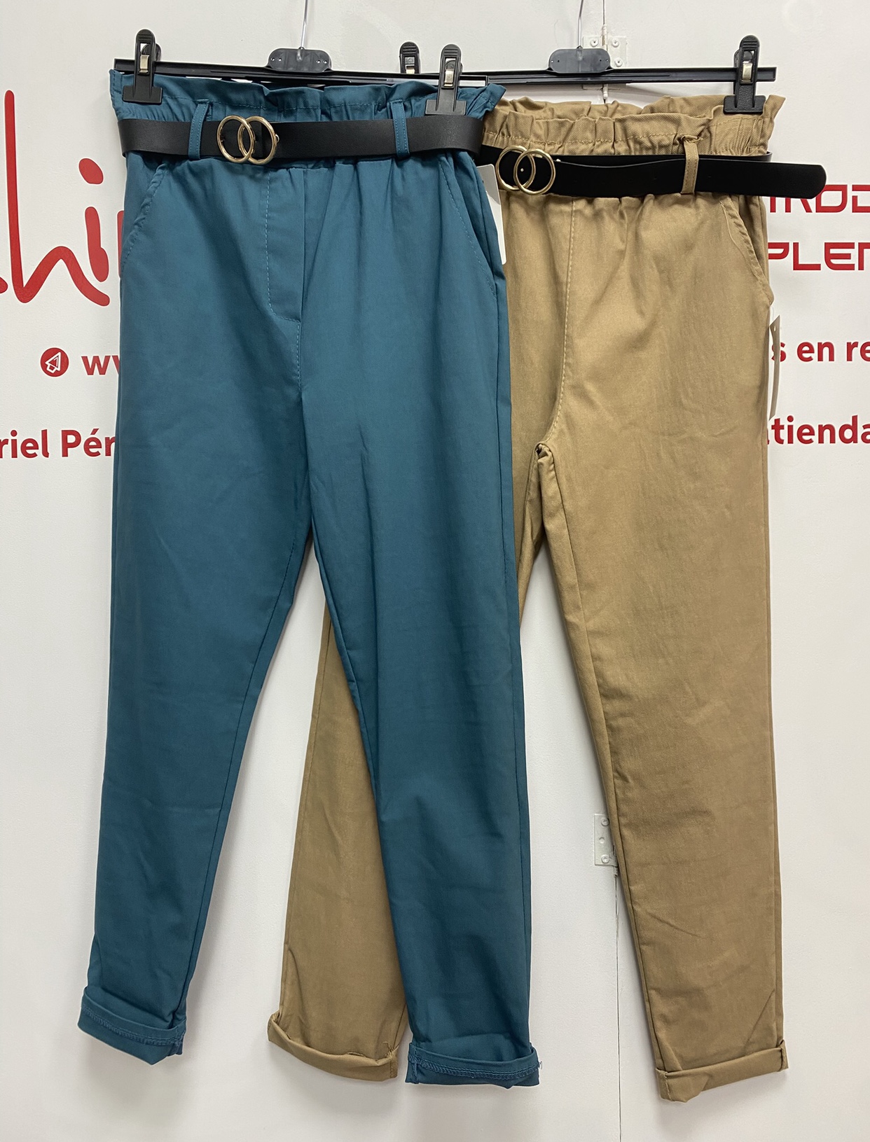 PANTALON CINTURON MUJER