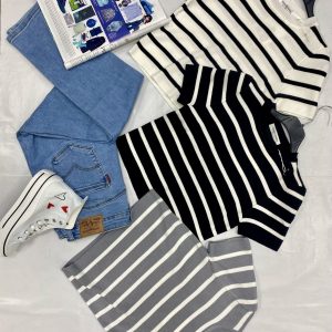 CAMISETA BÁSICA MUJER RAYAS