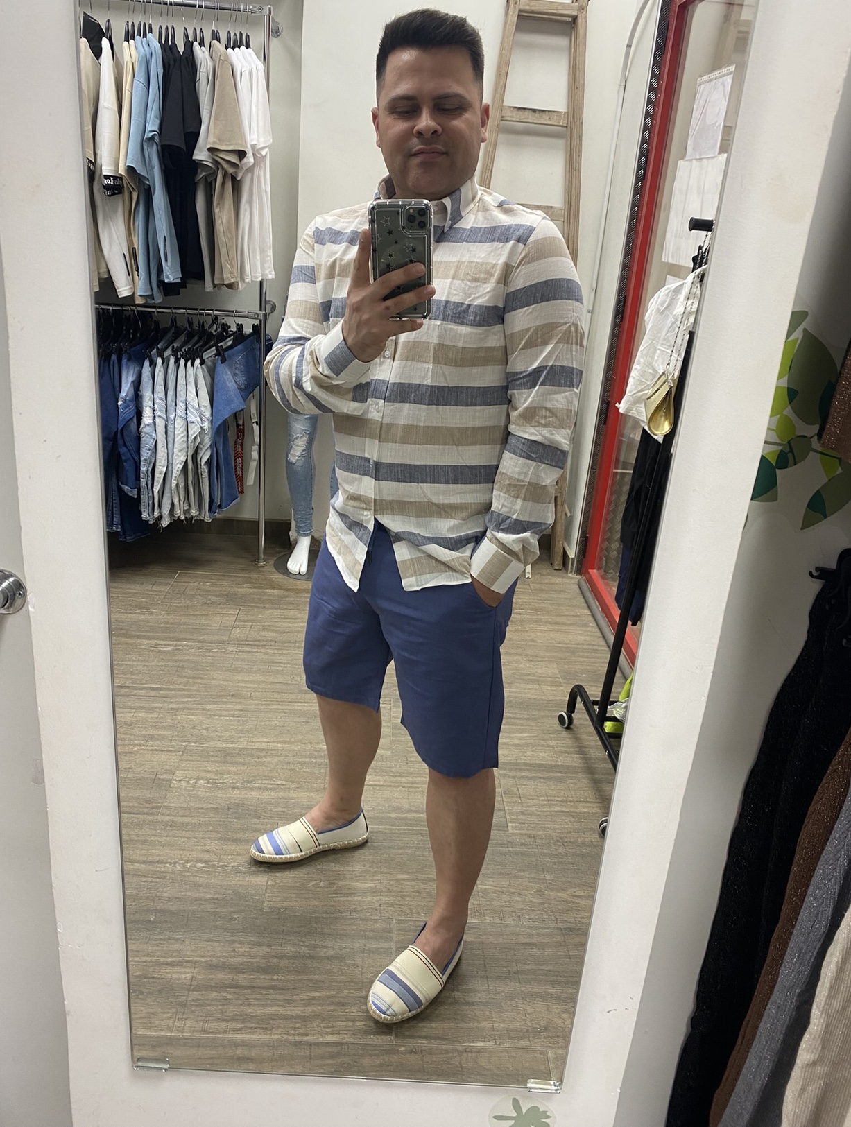 CAMISA LINO HOMBRE - RAYAS - Imagen 2