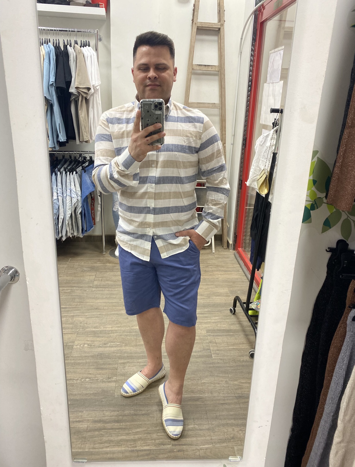 CAMISA LINO HOMBRE - RAYAS - Imagen 3