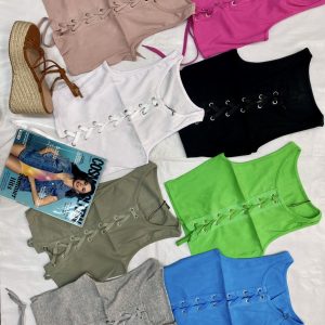 CAMISETA BASICA TIRANTES MUJER - CRUZADA