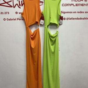 VESTIDO BASICO CANALE ABERTURA FLUOR