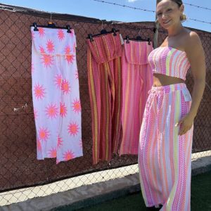 CONJUNTO IBICENCO TOP+ PANTALON FLUORESCENTE