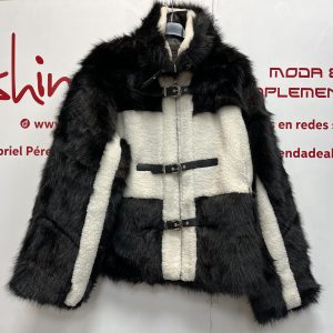 ABRIGO MUJER PELO DOBLE COLOR