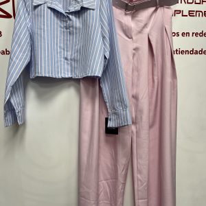 CAMISA AZUL RAYAS - CORTA