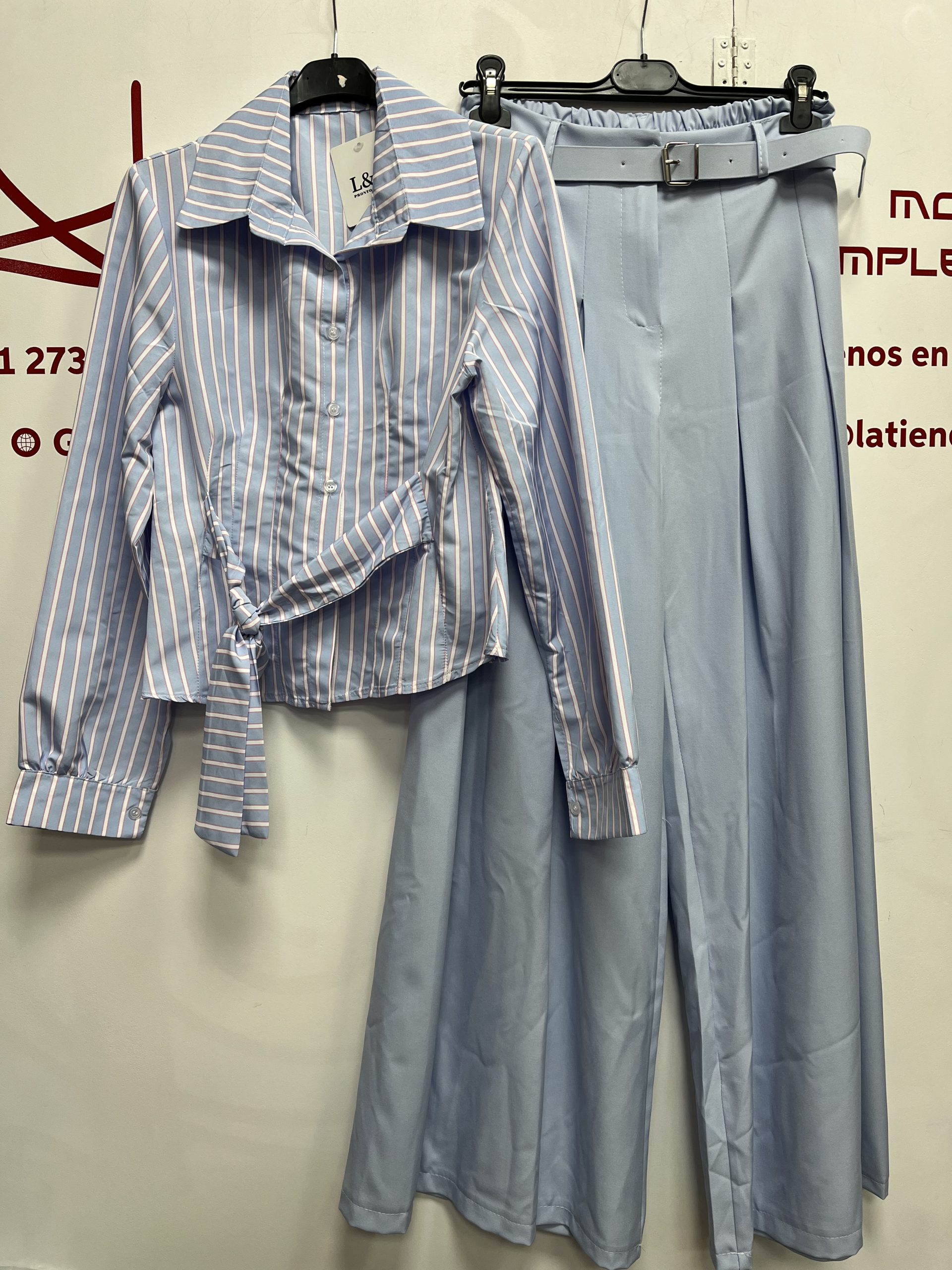 PANTALON PINZAS - CINTURON- mujer