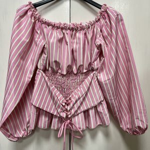 BLUSA RAYAS ROSA y AZUL - MUJER