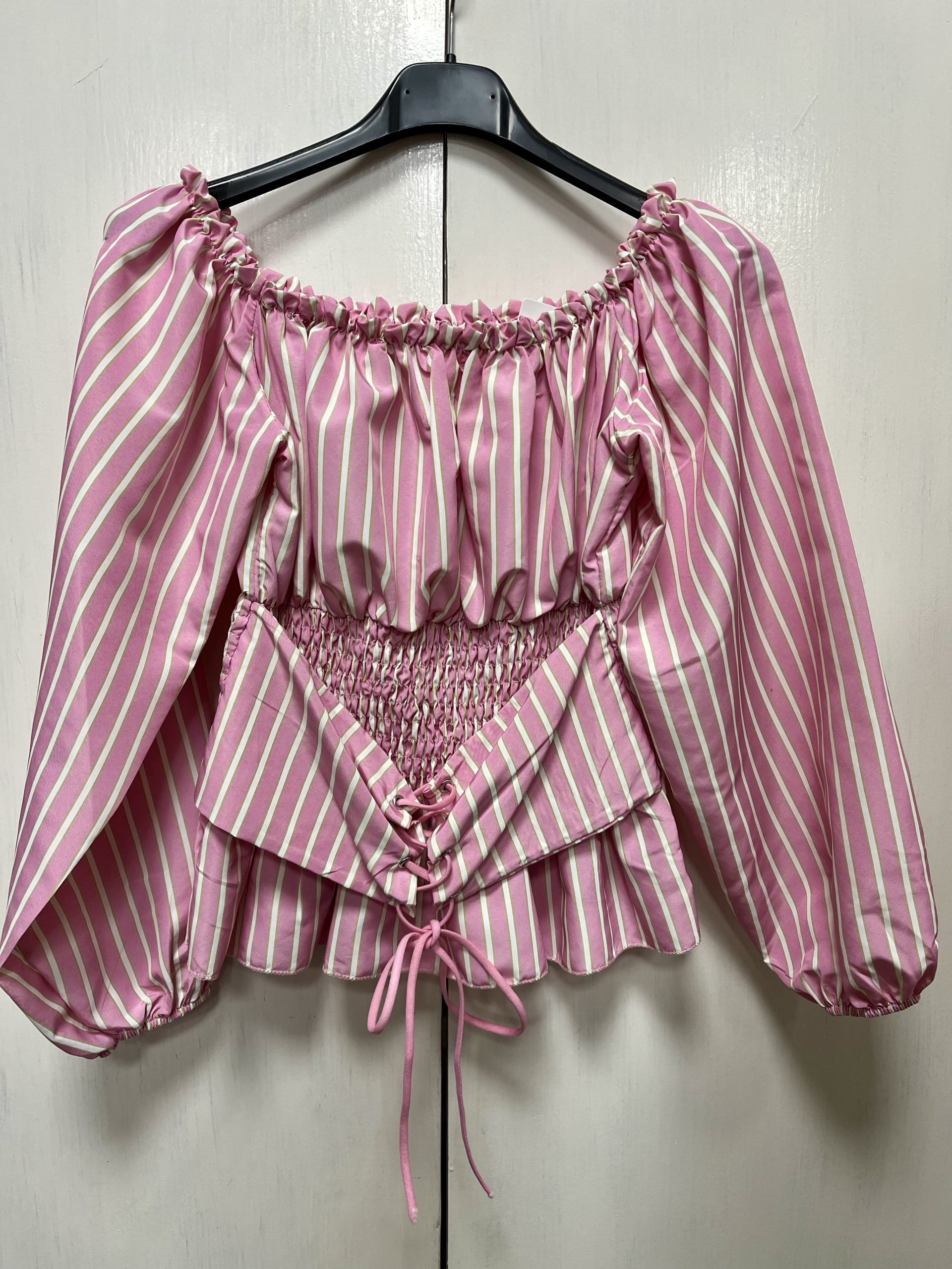 BLUSA RAYAS ROSA y AZUL - MUJER