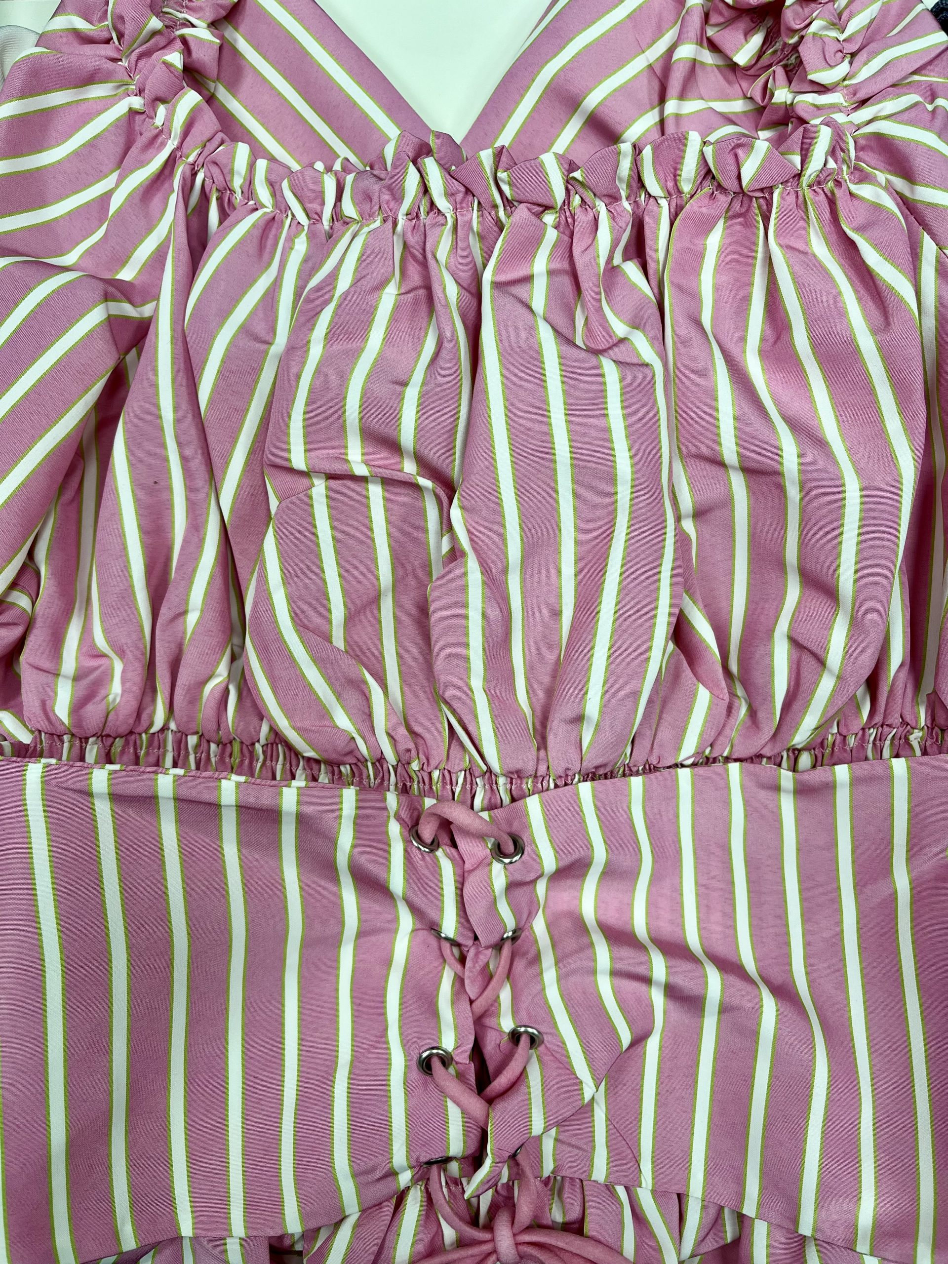 BLUSA RAYAS ROSA y AZUL - MUJER - Imagen 2