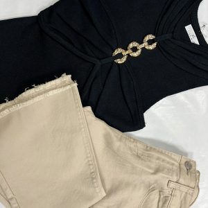 CAMISETA MUJER - CADENA ORO